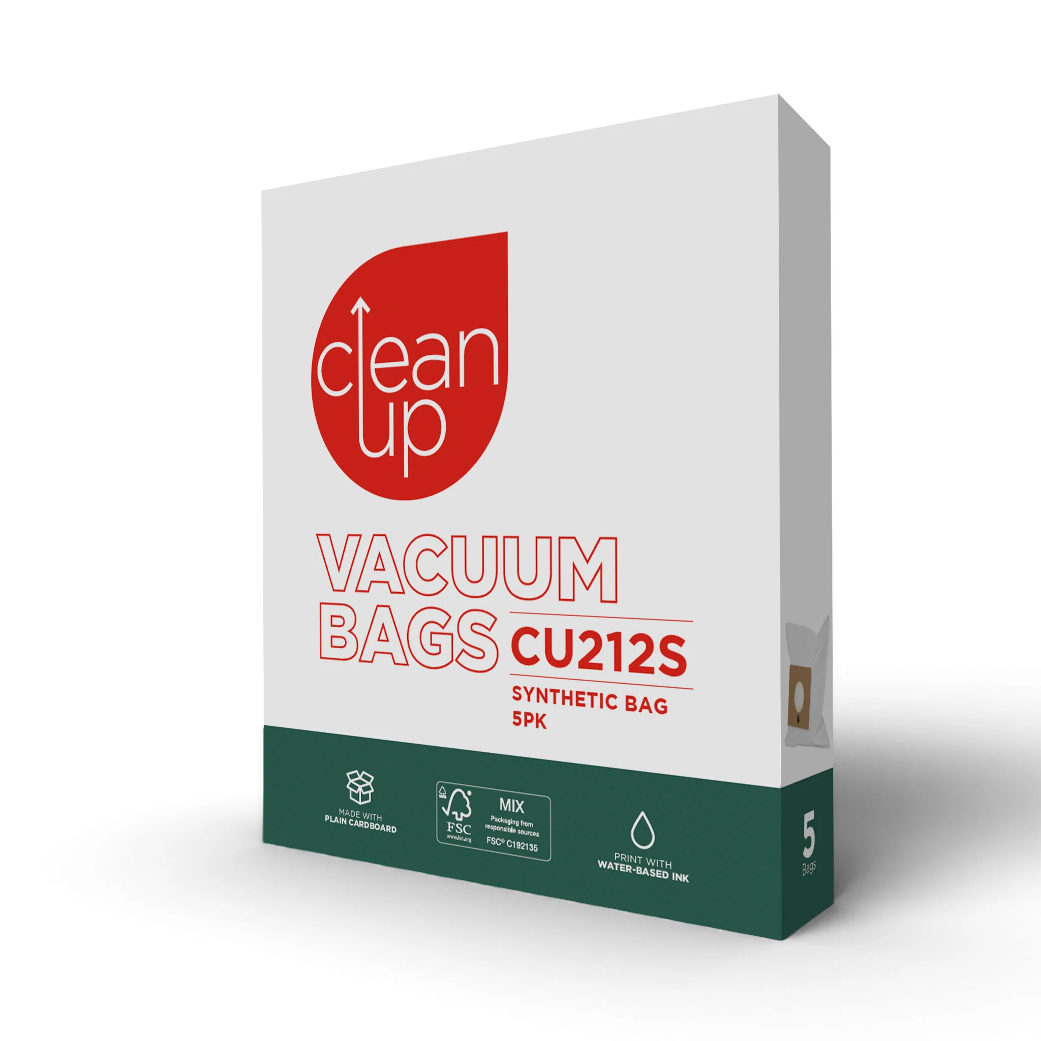 CleanUp CU212S Vacuum Bags 5 Pack - Image 2